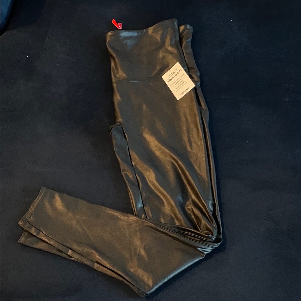 SPANX Faux Leather Black Leggings